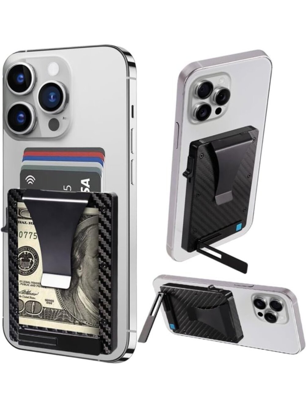 Slim Magnetic Wallet for Men | Stand Card Holder & Money Clip - Perfect Gift!